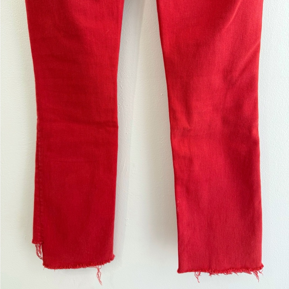 MOTHER Red Ankle Crop Jeans - Picture 9 of 12
